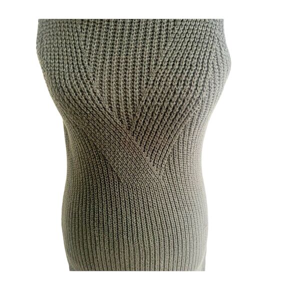 Anthropologie Moth Turtleneck Sleeveless Tunic Sweater Sz XXS Green Cotton Wool - Picture 7 of 13